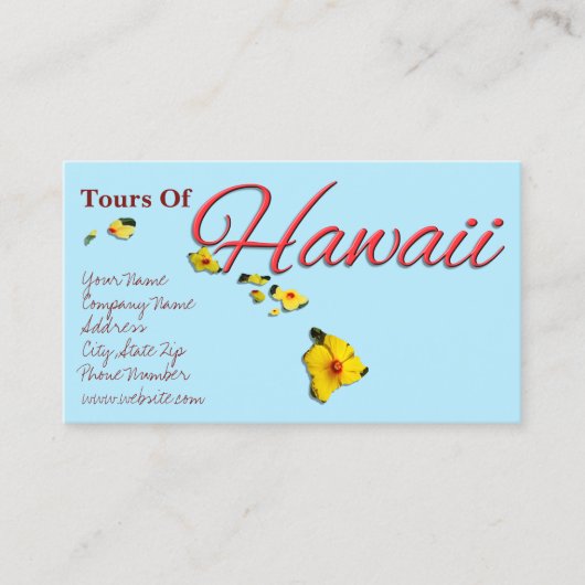 VISITEKAARTJES - HAWAII (Voorkant)