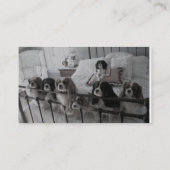 visitekaartjes/honden op bed visitekaartje (Achterkant)