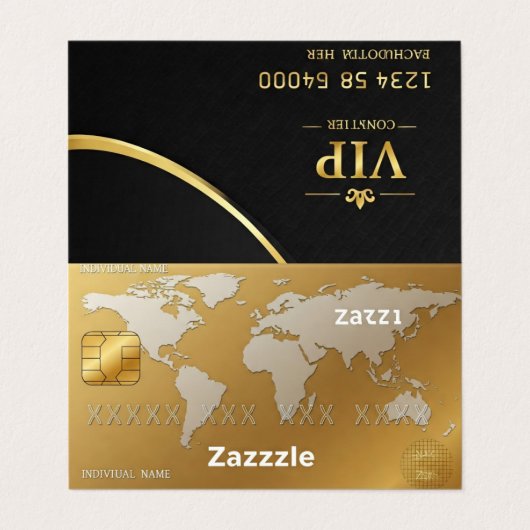 Visitekaartjes Horizontal Gold Premium (Buitenkant ongevouwen)