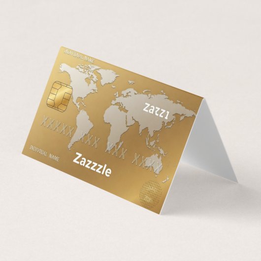 Visitekaartjes Horizontal Gold Premium (Voorkant)