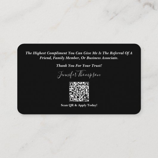 Visitekaartjes - Hypotheek, Vastgoed, Verzekering (Achterkant)