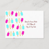 Visitekaartjes, Ice Cream Parlor Visitekaartje (Achterkant)