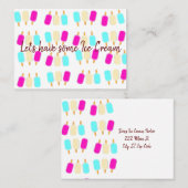 Visitekaartjes, Ice Cream Parlor Visitekaartje (Voorkant / Achterkant)