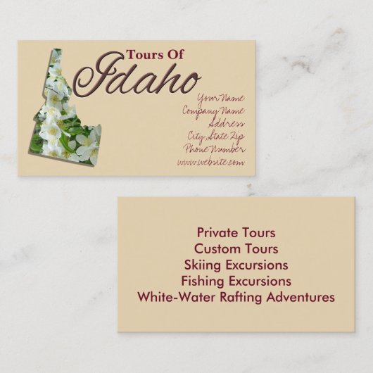 Visitekaartjes - IDAHO (Voorkant / Achterkant)