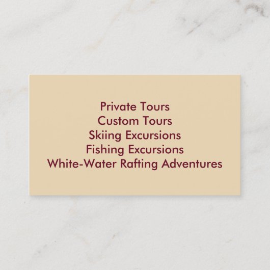 Visitekaartjes - IDAHO (Achterkant)