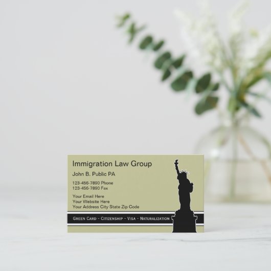 Visitekaartjes immigratieadvocaat (Staand voorkant)