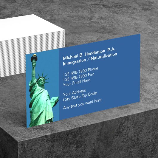 Visitekaartjes immigratiewetgeving