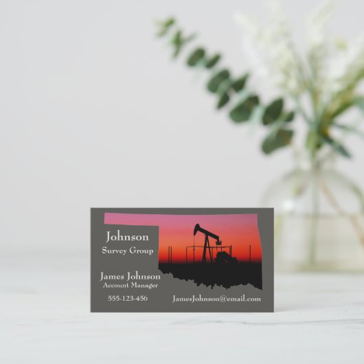 Visitekaartjes in de olie- en gasindustrie Oklahom (Staand voorkant)