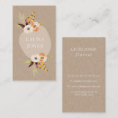 Visitekaartjes in het najaar van Floral (Voorkant / Achterkant)