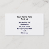 visitekaartjes in ruste, afkoopgeschenken (Achterkant)