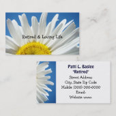 Visitekaartjes in ruste en liefhebbers Daisy Flora Contactkaartje (Voorkant / Achterkant)