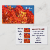 visitekaartjes in ruste met levensonderhoud (Voorkant / Achterkant)