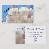 visitekaartjes in ruste, persoonlijke pensionering (Voorkant / Achterkant)