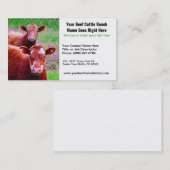 Visitekaartjes in verband met Rundveegras of rundv (Voorkant / Achterkant)