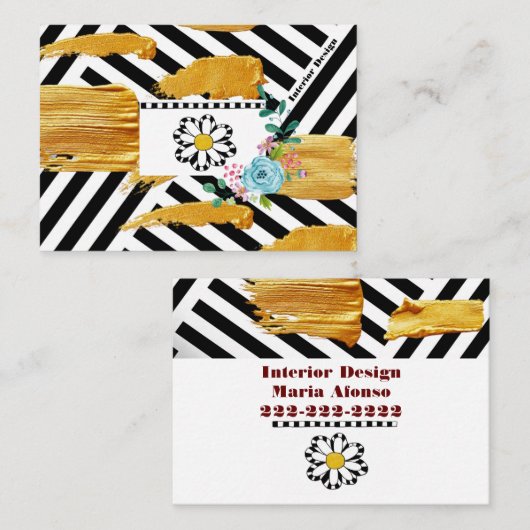 Visitekaartjes, interieurmodellen visitekaartje (Voorkant / Achterkant)