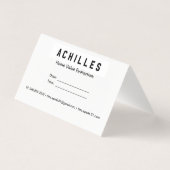 Visitekaartjes Kaart (Achterkant)