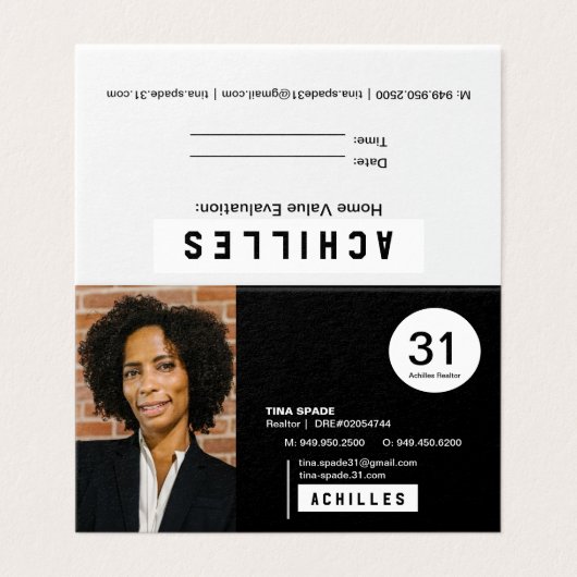 Visitekaartjes Kaart (Buitenkant ongevouwen)