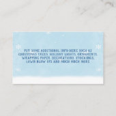 Visitekaartjes kerstfeestdagen (Achterkant)