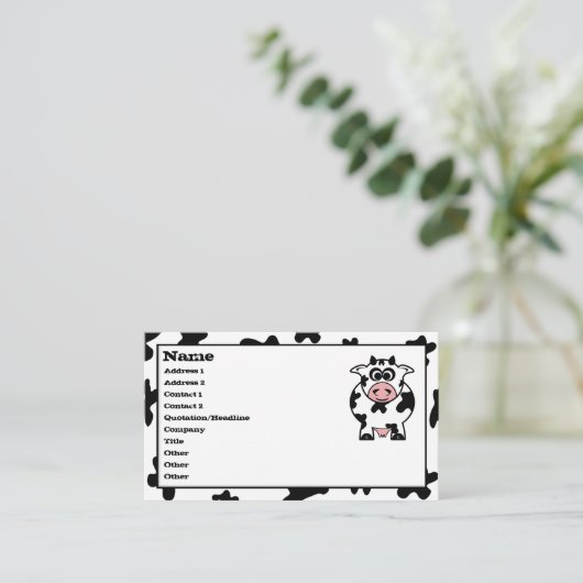 Visitekaartjes koeien (Staand voorkant)