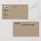 Visitekaartjes KOFFIE ONTWERP (Voorkant / Achterkant)