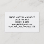 VISITEKAARTJES KOLLABO MANAGER 3,5"X2.0", 100 PK (Achterkant)