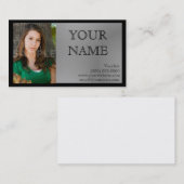 Visitekaartjes kop zwart/grijs (Voorkant / Achterkant)