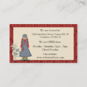 visitekaartjes : Land Boerderij Meisje en Dieren (Achterkant)