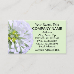 Visitekaartjes - Lemony White Zinnia