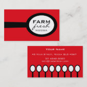 visitekaartjes > lepel [rood: zwart] (Voorkant / Achterkant)