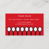 visitekaartjes > lepel [rood: zwart] (Achterkant)