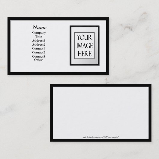 visitekaartjes - Lijst van het zwarte Afbeelding ( (Voorkant / Achterkant)