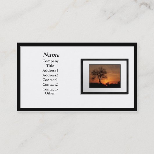 visitekaartjes - Lijst van het zwarte Afbeelding ( (Voorkant)