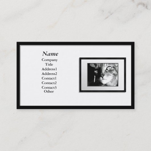 visitekaartjes - Lijst van het zwarte Afbeelding ( (Voorkant)