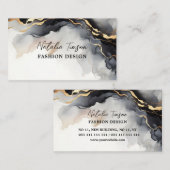 Visitekaartjes Luxe Zwart Goud Marmer (Voorkant / Achterkant)