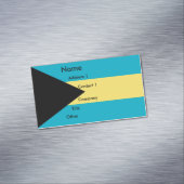 Visitekaartjes magneet met Bahamas vlag (Voorbeeld)