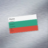 Visitekaartjes magneet met Bulgaarse vlag (Voorbeeld)