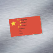 Visitekaartjes magneet met Chinese vlag (Voorbeeld)