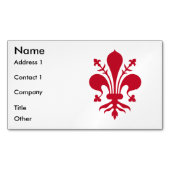 Visitekaartjes magneet met de Florentijnse vlag (Voorkant)