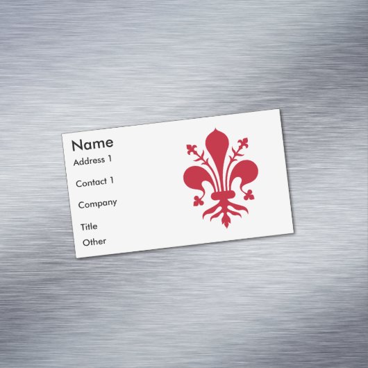 Visitekaartjes magneet met de Florentijnse vlag (Voorbeeld)