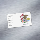 Visitekaartjes magneet met de vlag van Illinois (Voorbeeld)