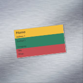 Visitekaartjes magneet met de vlag van Litouwen (Voorbeeld)