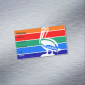 Visitekaartjes magneet met de vlag van Sint-Peters (Voorbeeld)