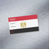 Visitekaartjes magneet met Egyptische vlag (Voorbeeld)