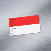 Visitekaartjes magneet met Indonesische vlag (Voorbeeld)