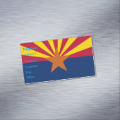 Visitekaartjes magneet met vlag van Arizona (Voorbeeld)