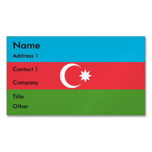 Visitekaartjes magneet met vlag van Azerbeidzjan