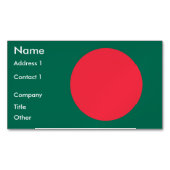 Visitekaartjes magneet met vlag van Bangladesh (Voorkant)