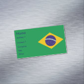 Visitekaartjes magneet met vlag van Brazilië (Voorbeeld)