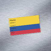 Visitekaartjes magneet met vlag van Colombia (Voorbeeld)