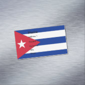 Visitekaartjes magneet met vlag van Cuba (Voorbeeld)